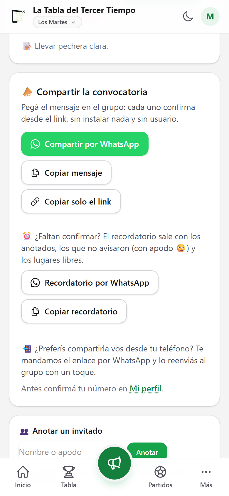 Si faltan confirmar, mandá el recordatorio