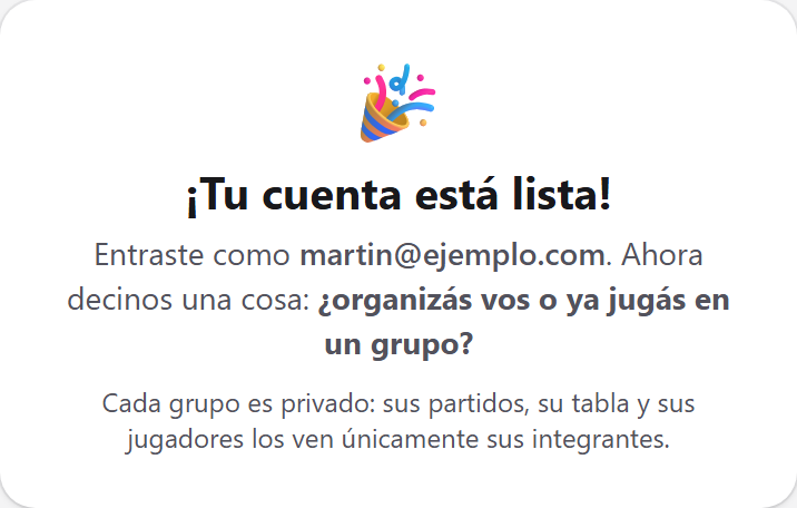 Camino A · Listo, ya estás adentro