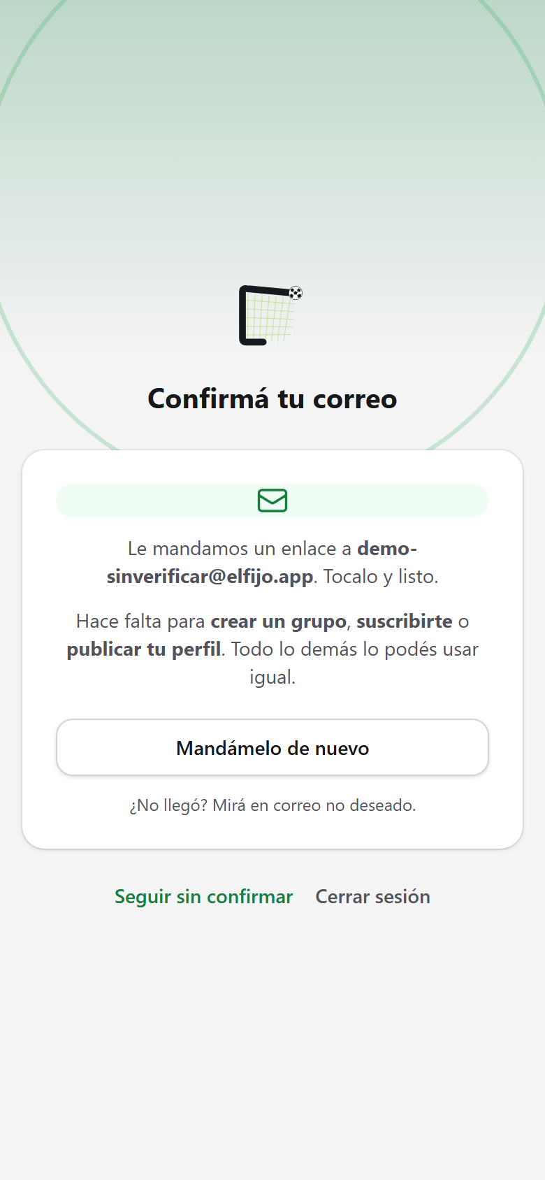 Camino B · Confirmá tu correo